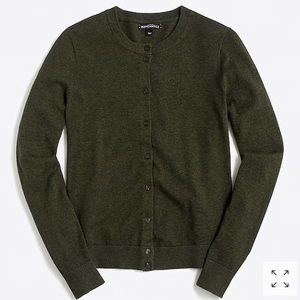 J. Crew Olive Green Cardigan Sweater